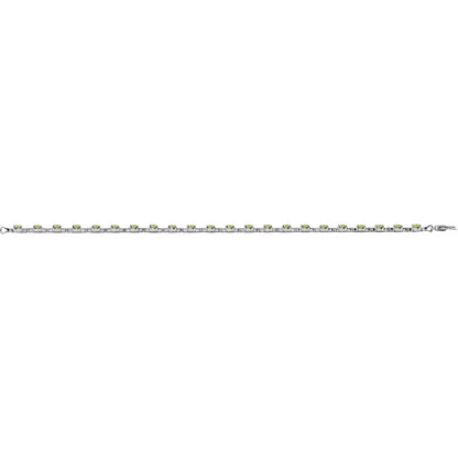 Natural Peridot 7 1/4" Line Bracelet