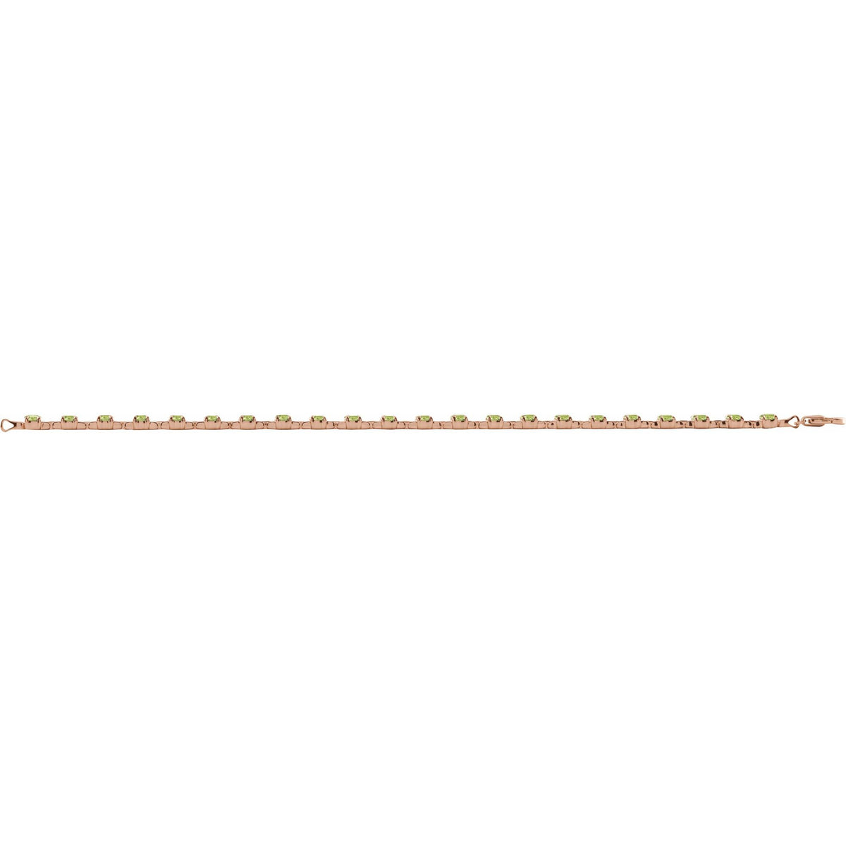 Natural Peridot 7 1/4" Line Bracelet