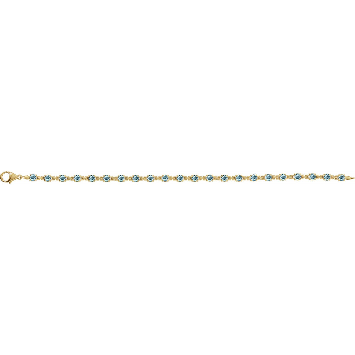 Natural Sky Blue Topaz 7 1/4" Line Bracelet