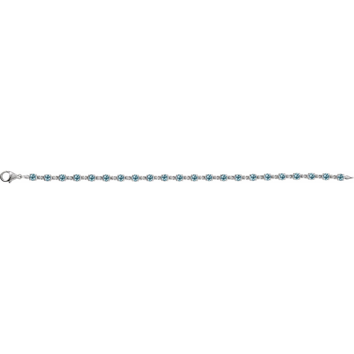 Natural Sky Blue Topaz 7 1/4" Line Bracelet
