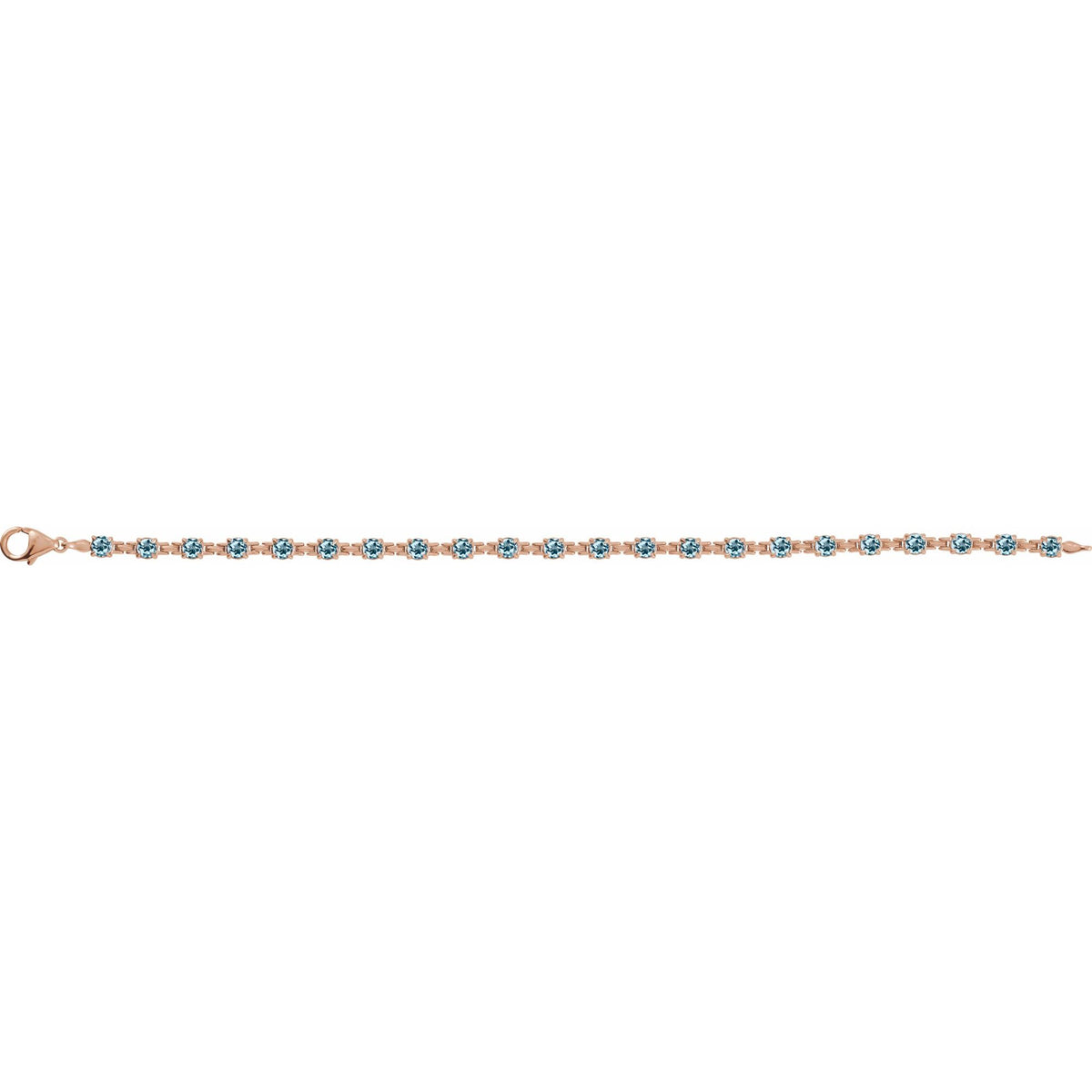 Natural Sky Blue Topaz 7 1/4" Line Bracelet