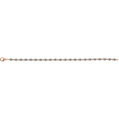 Natural Sky Blue Topaz 7 1/4" Line Bracelet