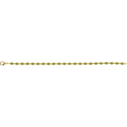 Natural Peridot 7 1/4" Line Bracelet