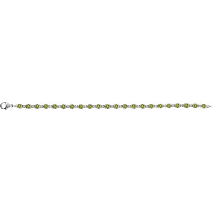 Natural Peridot 7 1/4" Line Bracelet