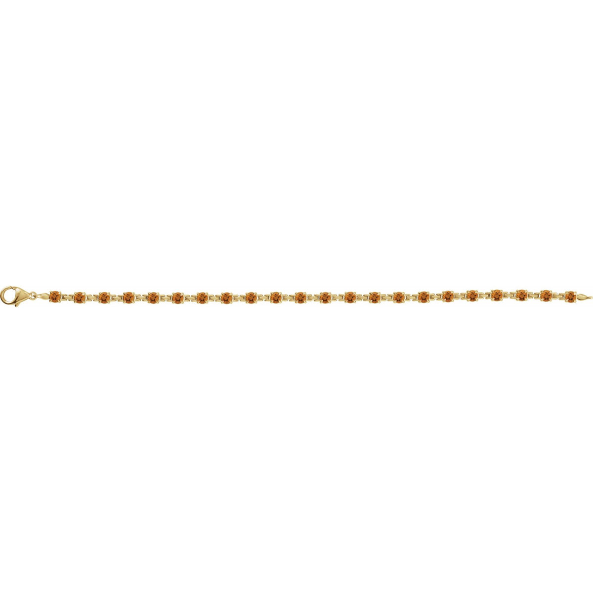 Natural Citrine 7 1/4" Line Bracelet