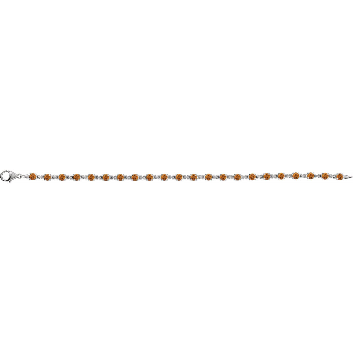 Natural Citrine 7 1/4" Line Bracelet