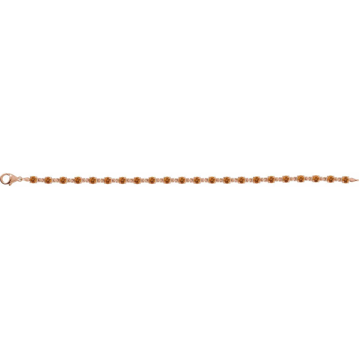 Natural Citrine 7 1/4" Line Bracelet