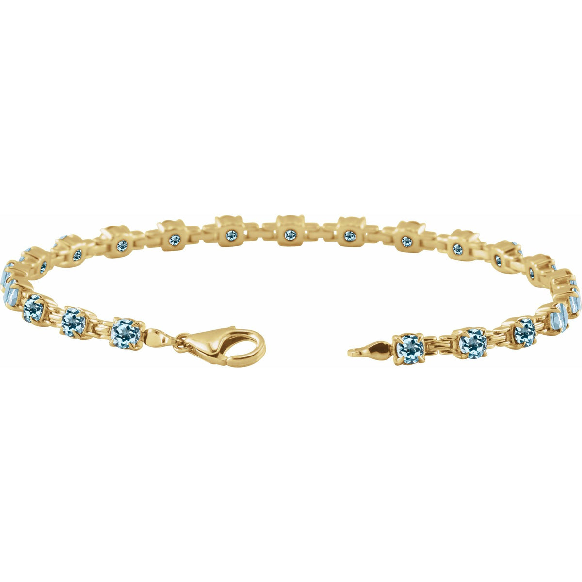 Natural Sky Blue Topaz 7 1/4" Line Bracelet