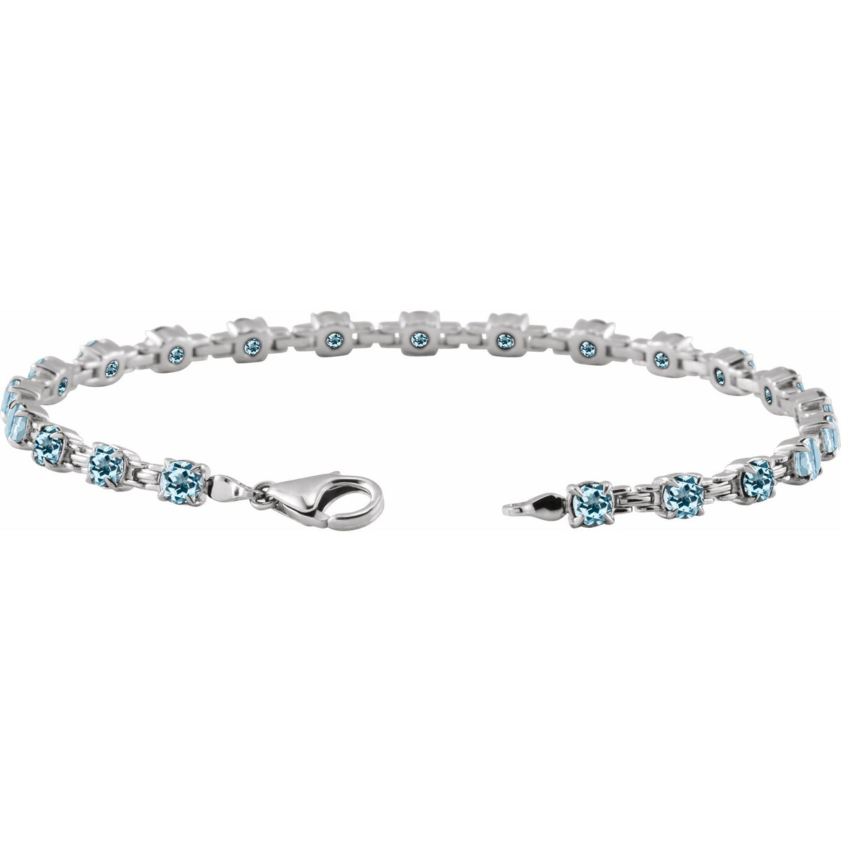 Natural Sky Blue Topaz 7 1/4" Line Bracelet