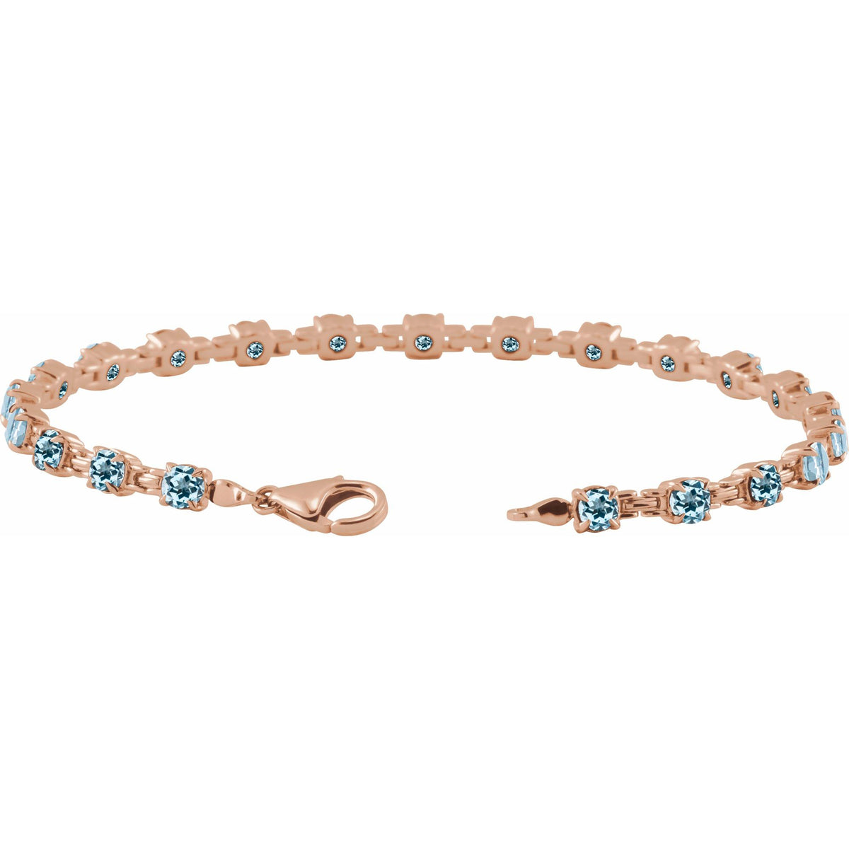 Natural Sky Blue Topaz 7 1/4" Line Bracelet