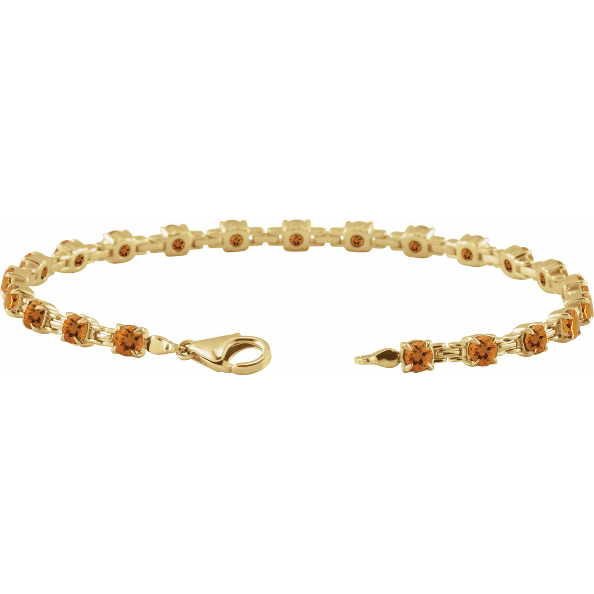 Natural Citrine 7 1/4" Line Bracelet
