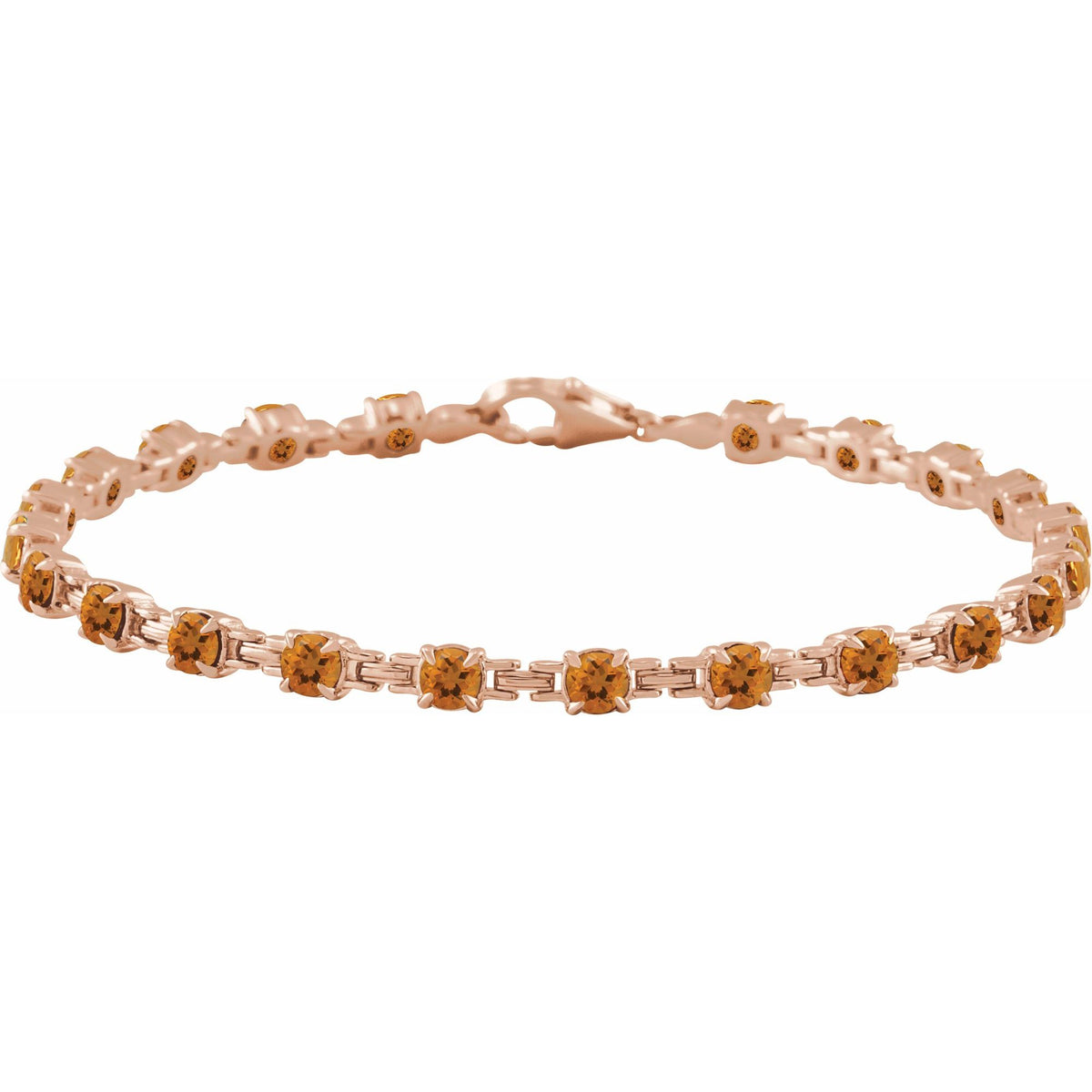Natural Citrine 7 1/4" Line Bracelet