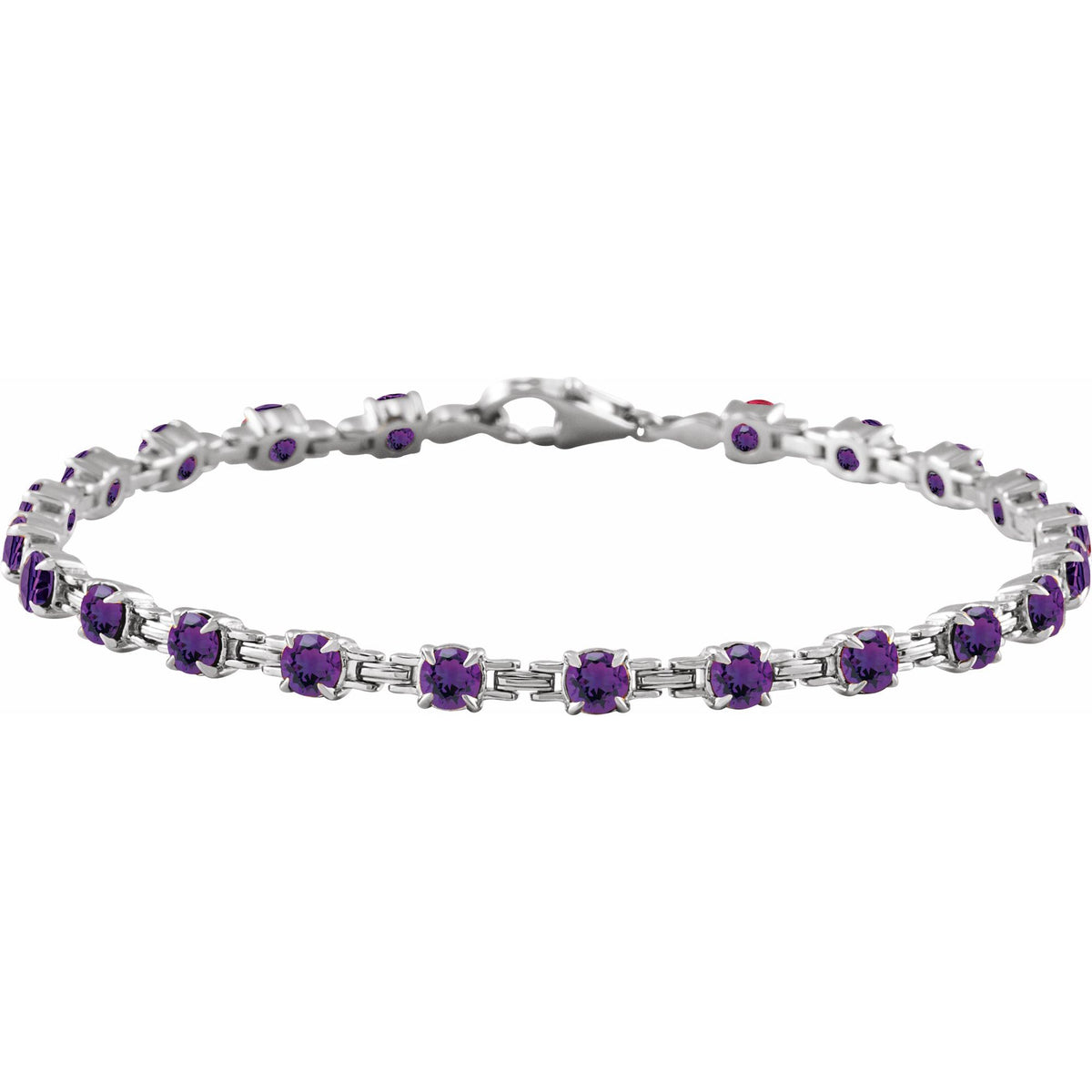 Natural Amethyst 7 1/4" Line Bracelet