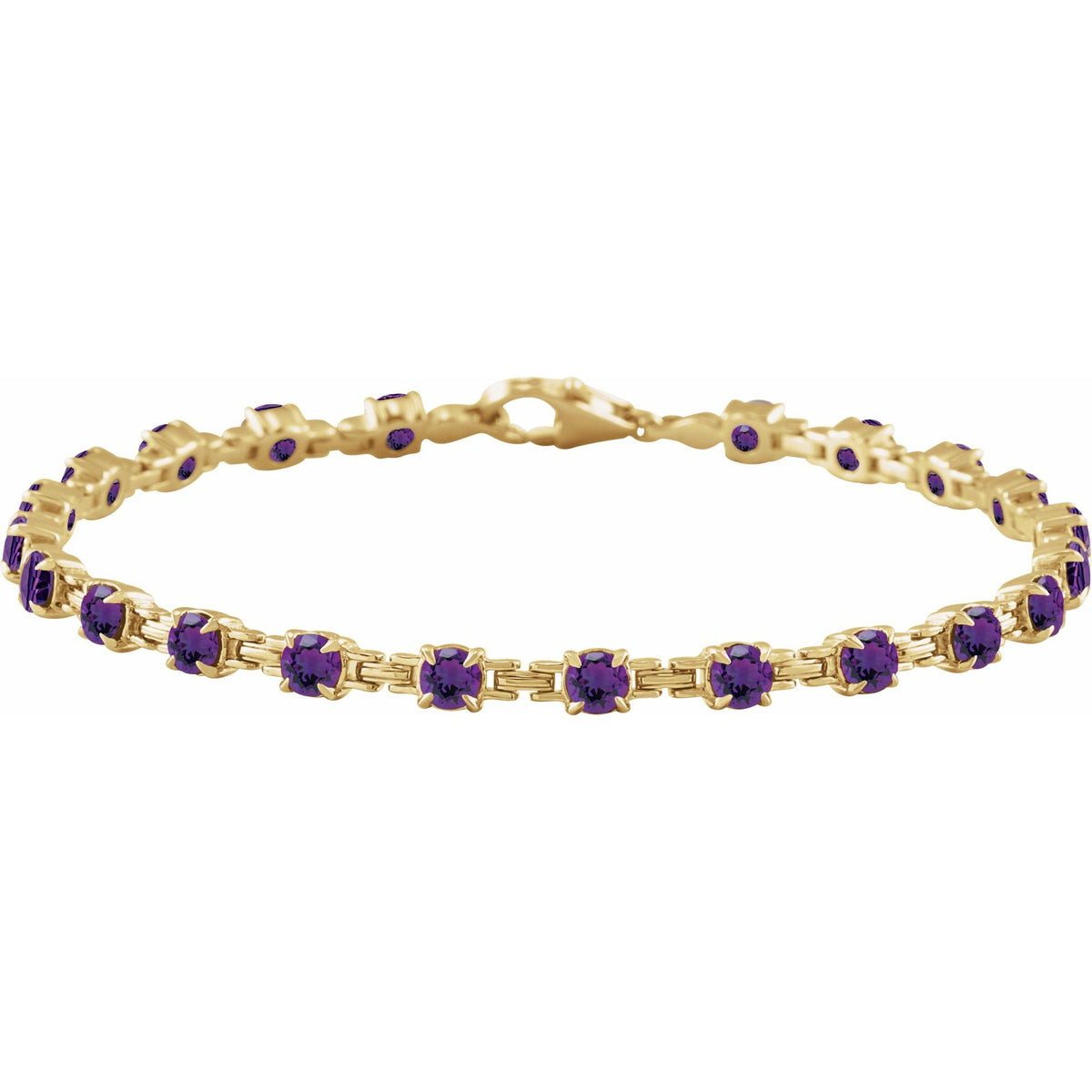 Natural Amethyst 7 1/4" Line Bracelet