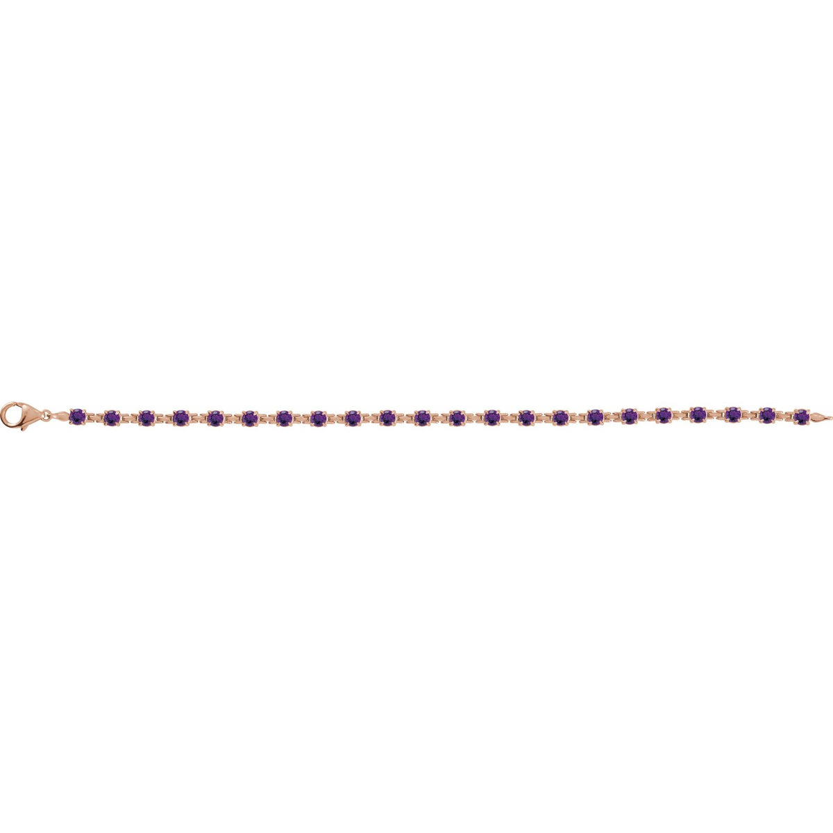 Natural Amethyst 7 1/4" Line Bracelet