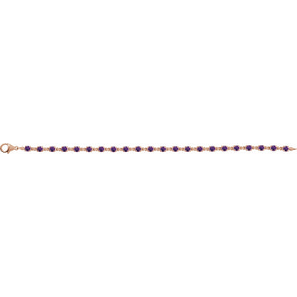 Natural Amethyst 7 1/4" Line Bracelet