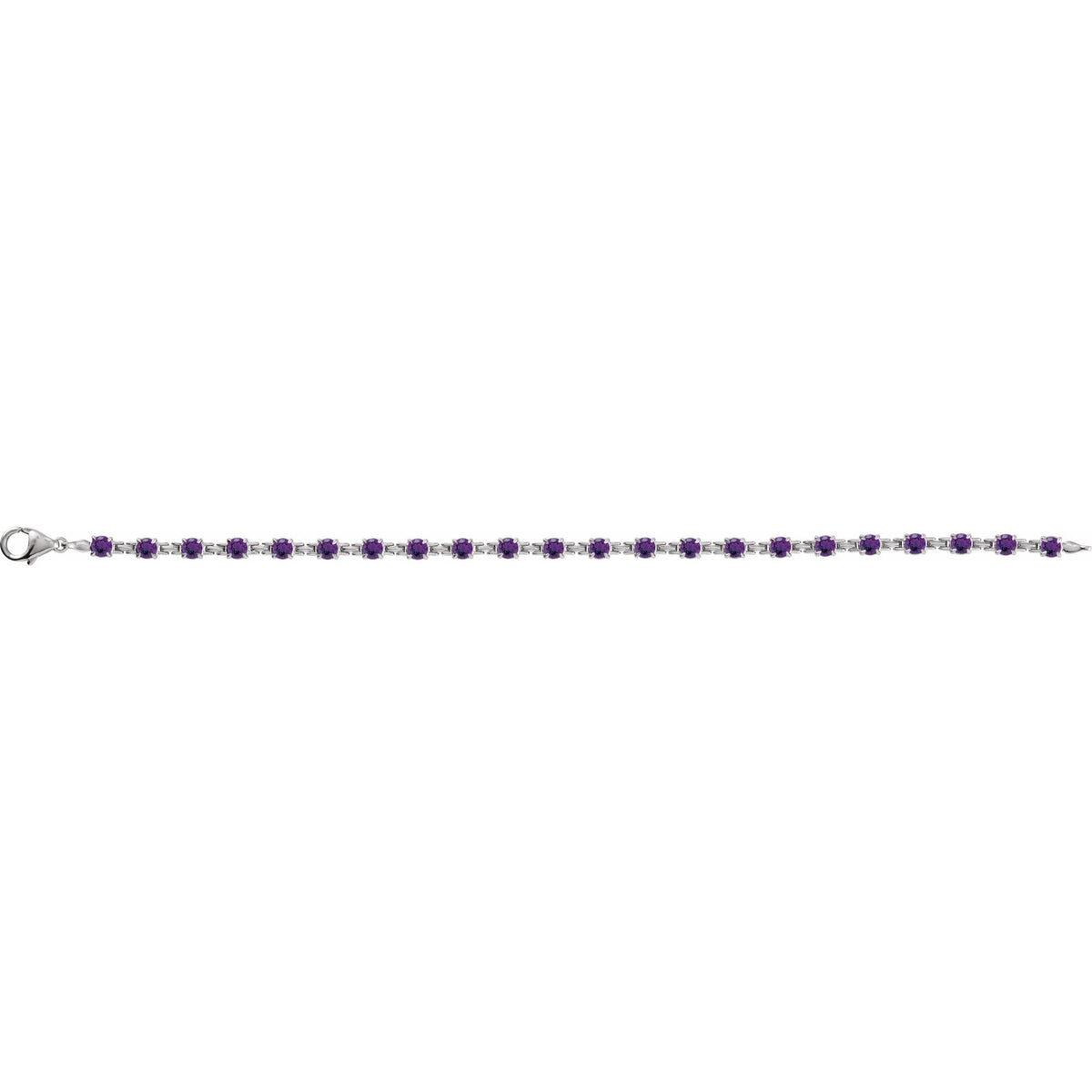 Natural Amethyst 7 1/4" Line Bracelet