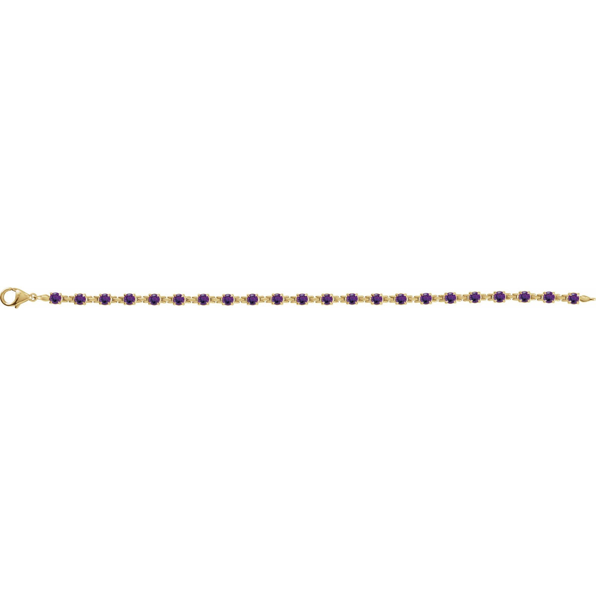 Natural Amethyst 7 1/4" Line Bracelet