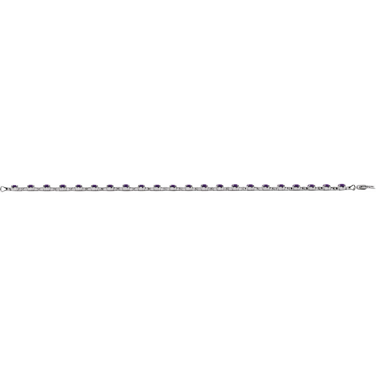 Natural Amethyst 7 1/4" Line Bracelet