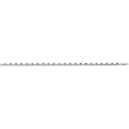 Natural Amethyst 7 1/4" Line Bracelet