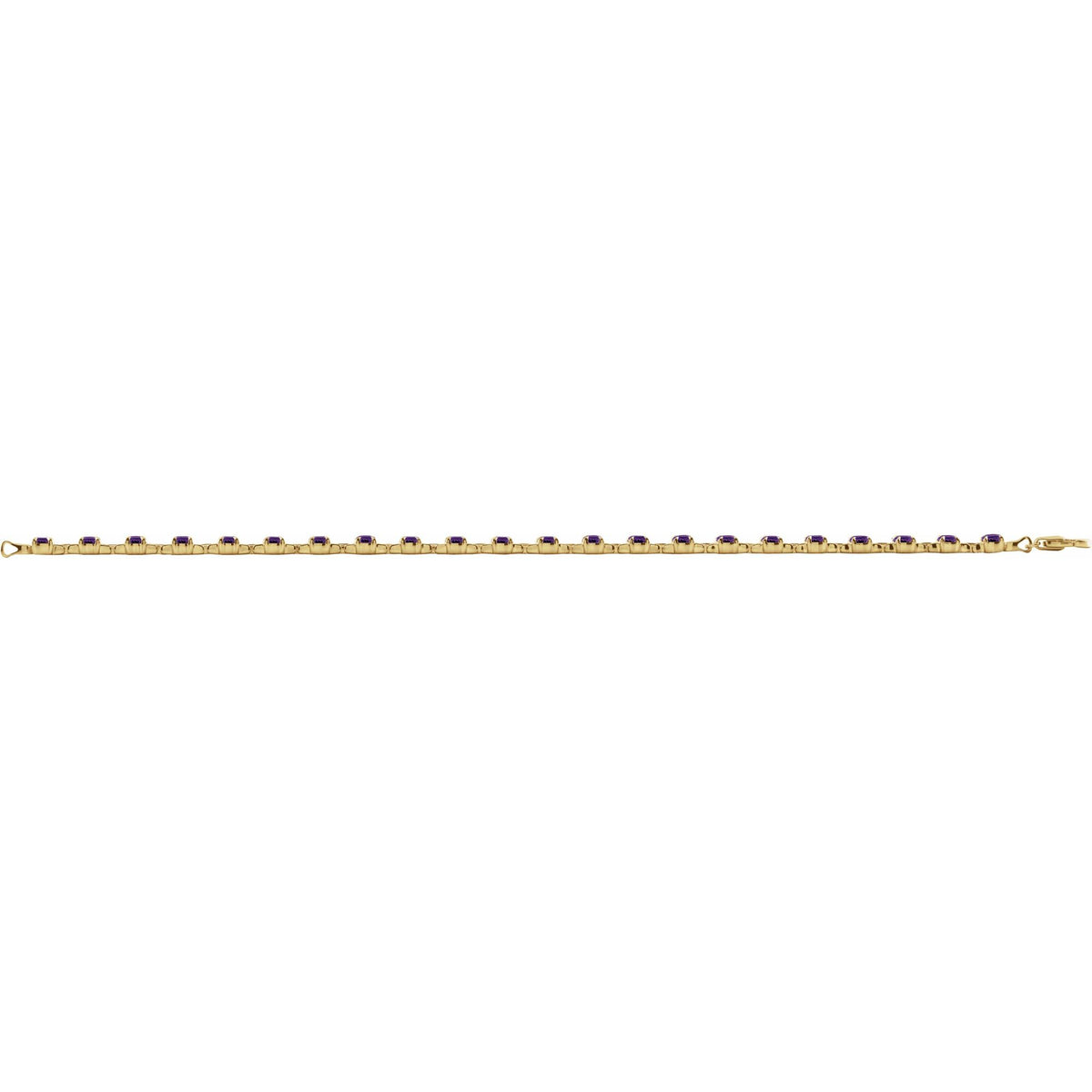 Natural Amethyst 7 1/4" Line Bracelet
