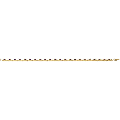 Natural Amethyst 7 1/4" Line Bracelet