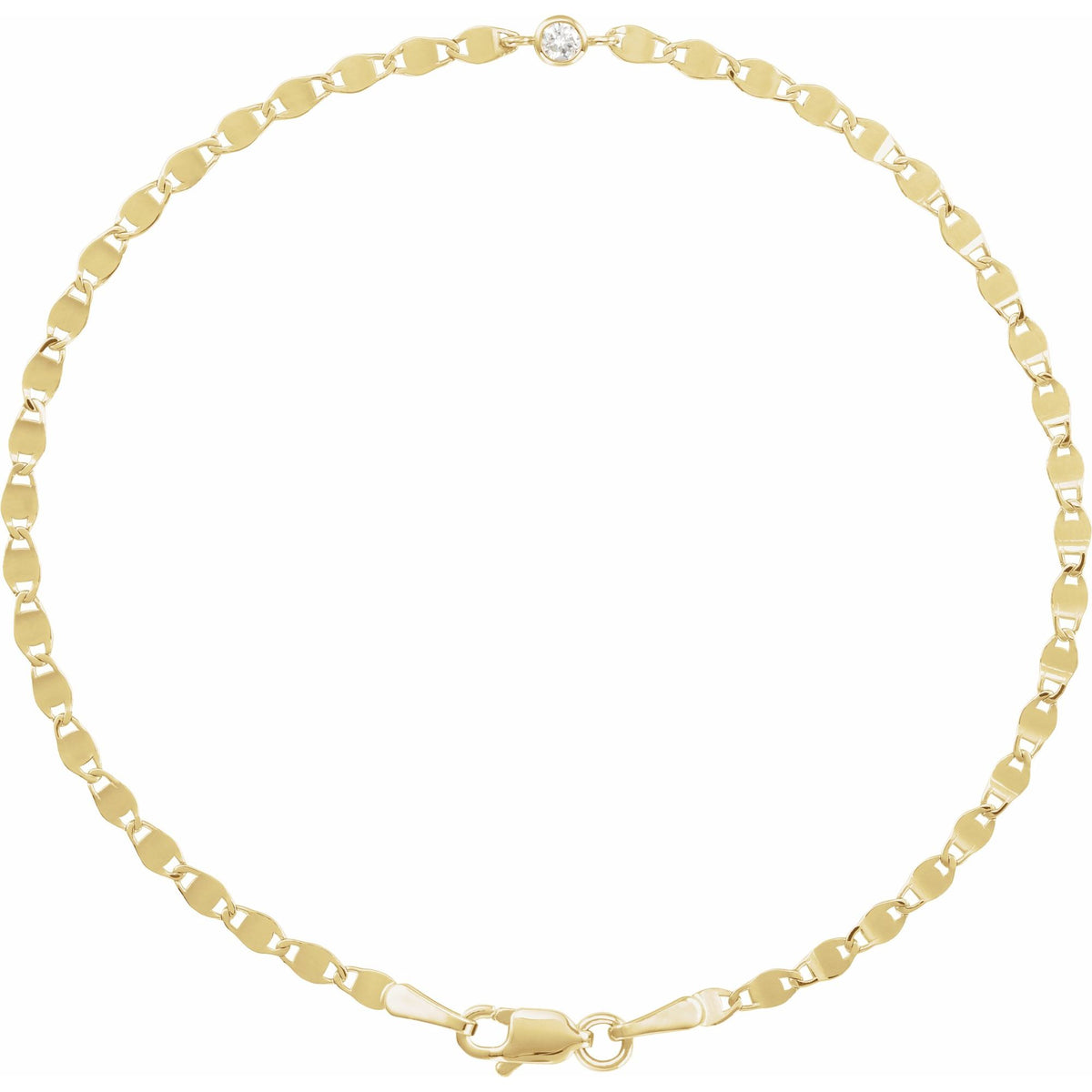 Natural Diamond Accented Link Bracelet