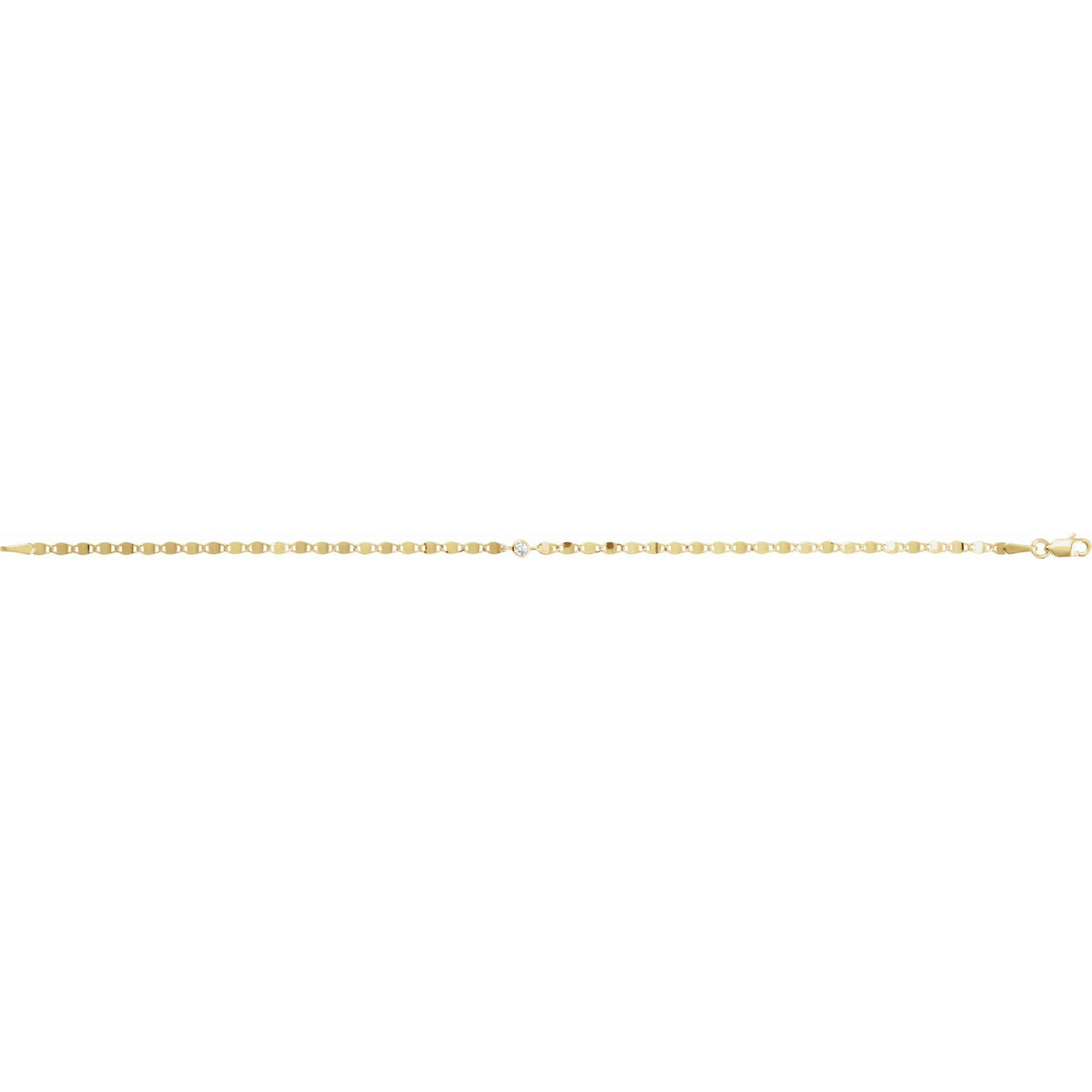 Natural Diamond Accented Link Bracelet