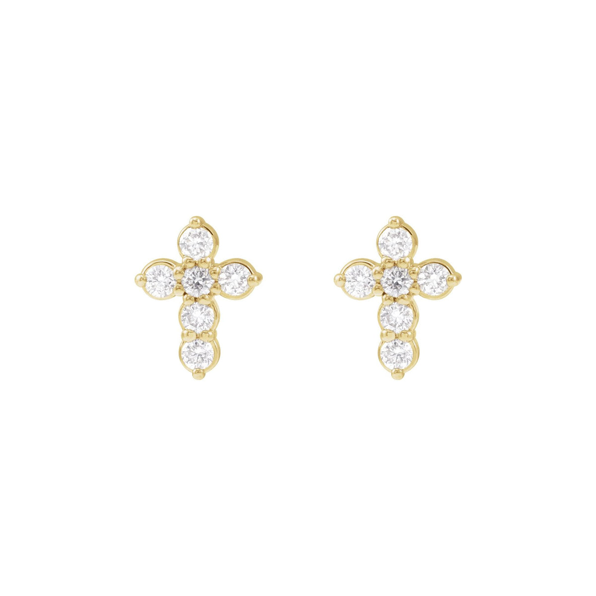 1/6 CTW Natural Diamond Cross Earrings