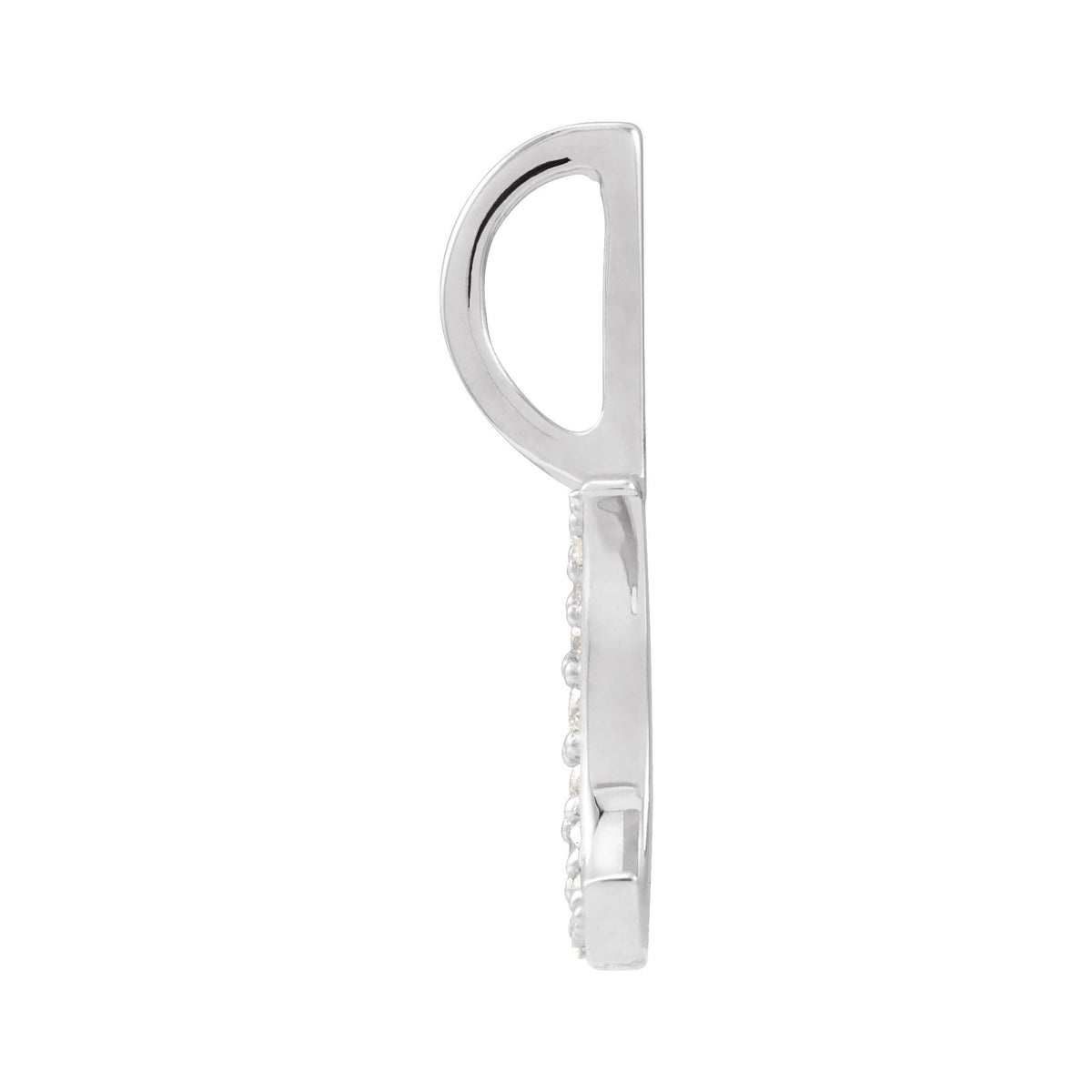 Natural Diamond Crescent Moon Charm/Pendant