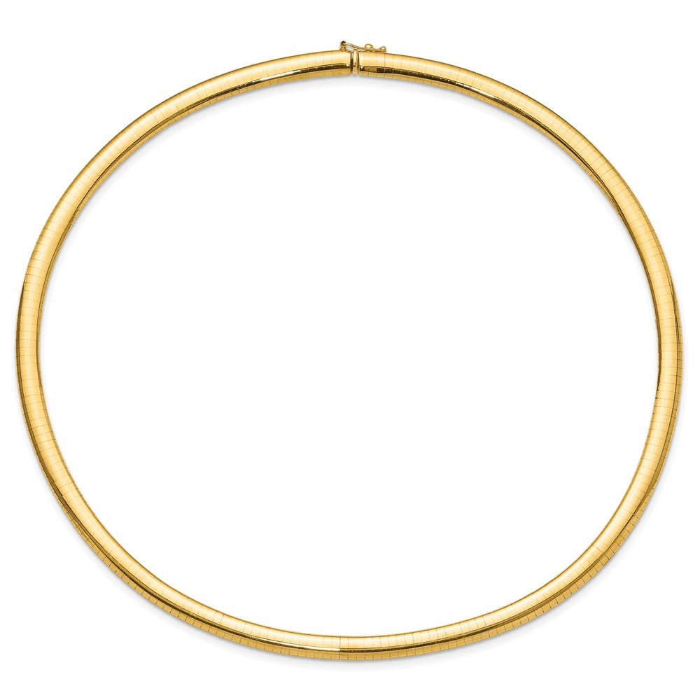 6mm Lightweight Domed Omega Necklace 18"