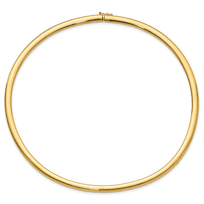 6mm Lightweight Domed Omega Necklace 18"