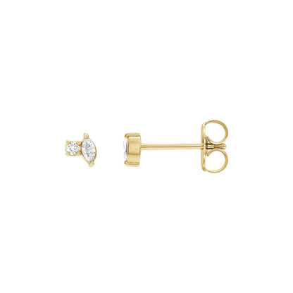 Natural Diamond Accented Stud Earrings