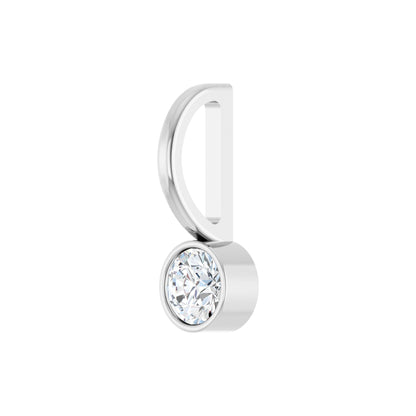Natural Diamond Bezel-Set Solitaire Charm/Pendant
