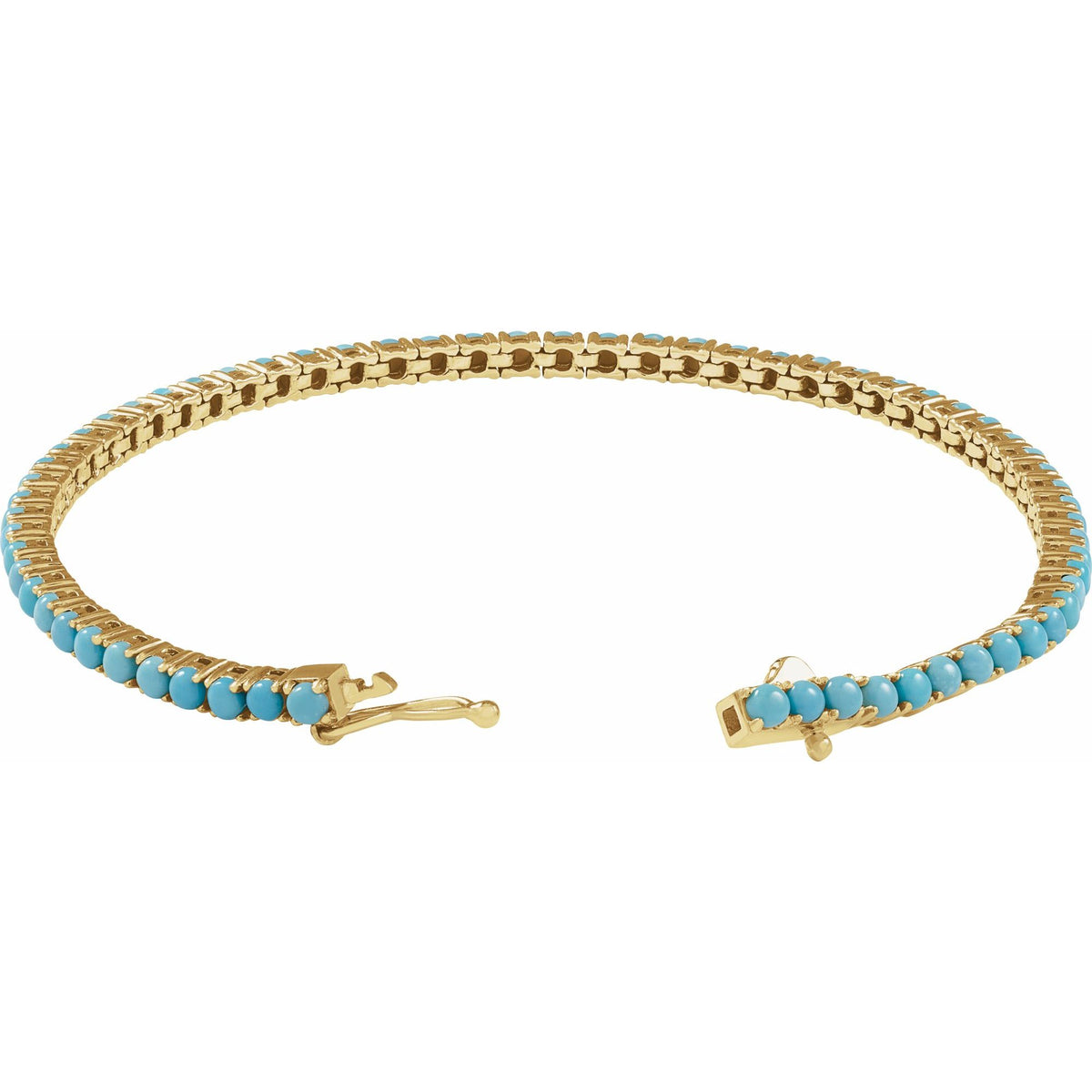 Natural Turquoise Line 7 1/2" Bracelet