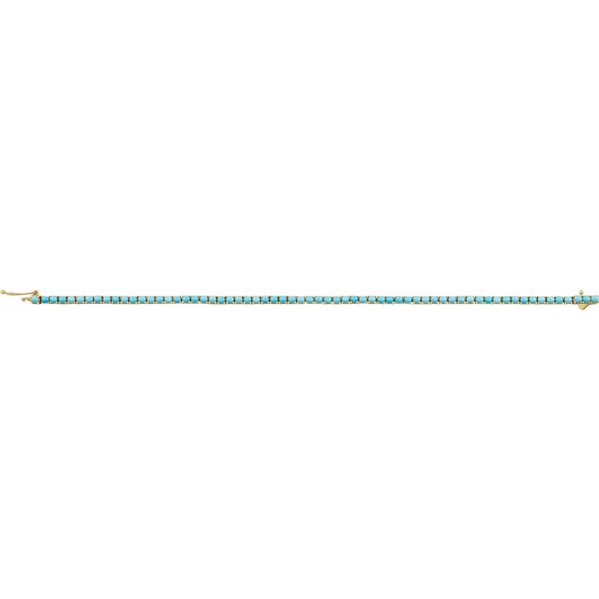 Natural Turquoise Line 7 1/2" Bracelet