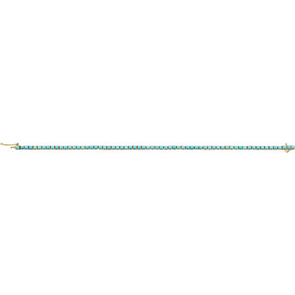 Natural Turquoise Line 7 1/2" Bracelet