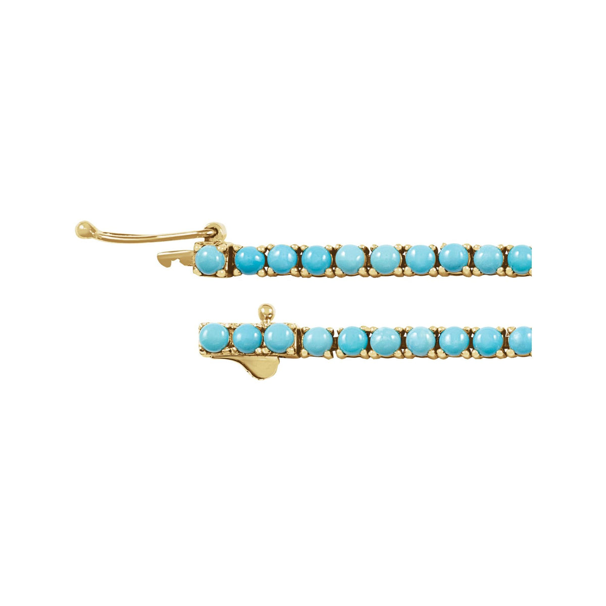Natural Turquoise Line 7 1/2" Bracelet
