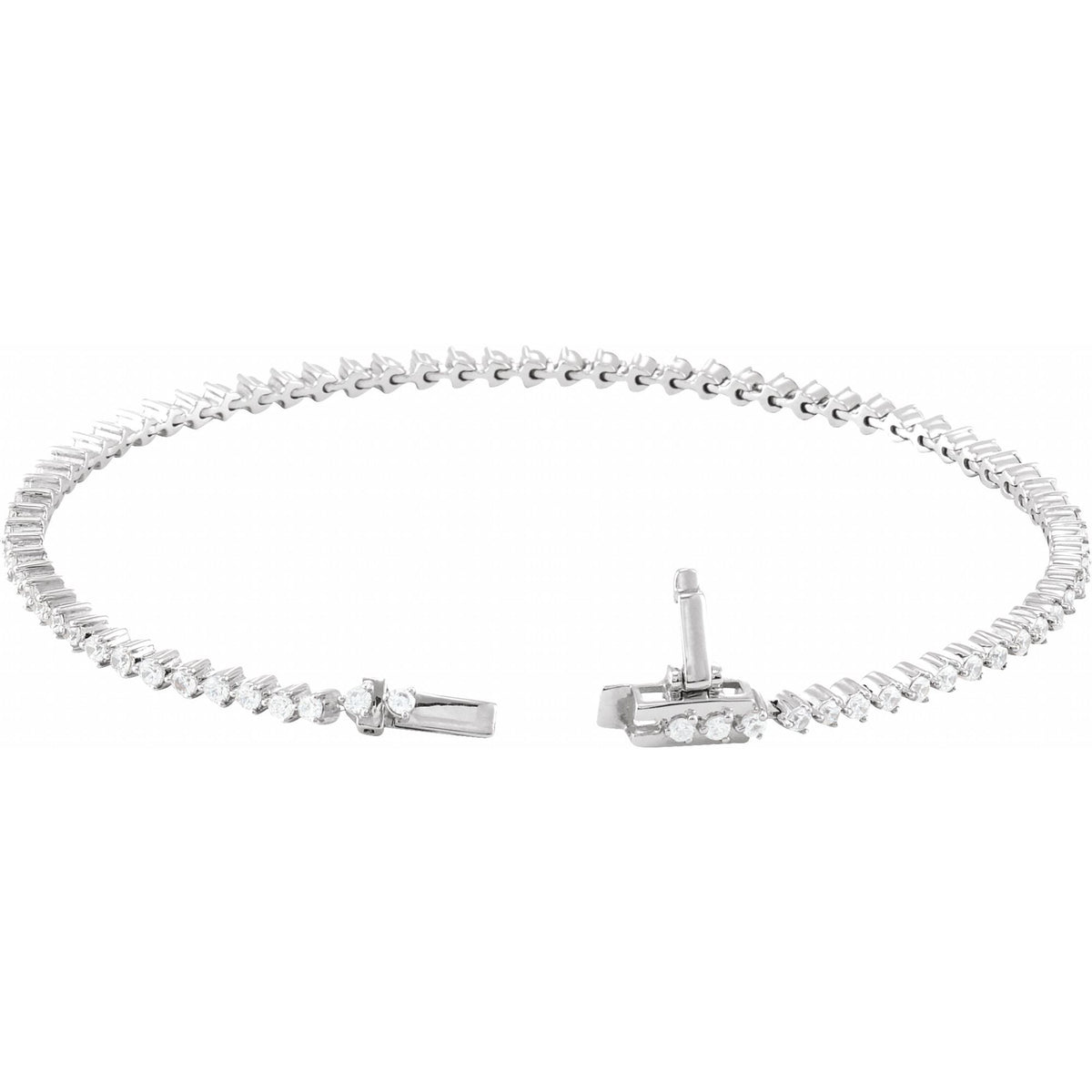 2 CTW Natural Diamond 7 1/4" Line Bracelet