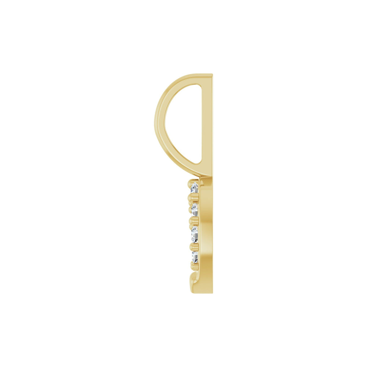 Natural Diamond Accented Horseshoe Charm/Pendant