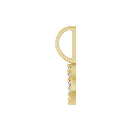 Natural Diamond Accented Horseshoe Charm/Pendant