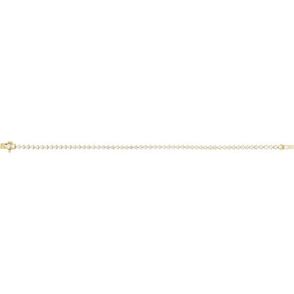 3 CTW Natural Diamond 7 1/4" Line Bracelet