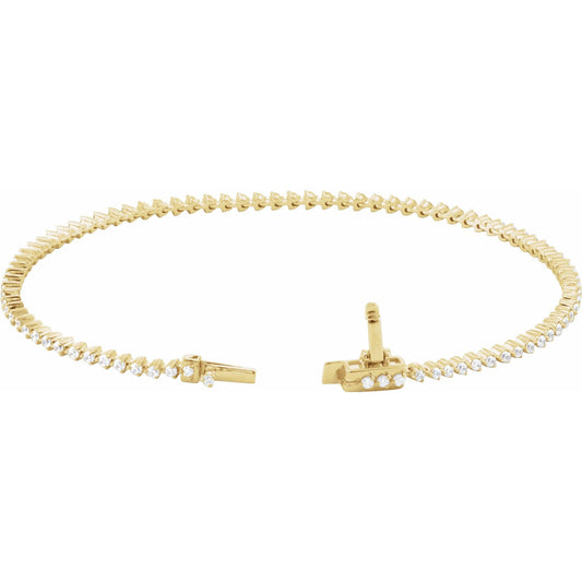 1 1/2 CTW Natural Diamond 7 1/4" Line Bracelet