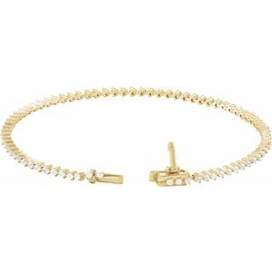 2 CTW Natural Diamond 7 1/4" Line Bracelet