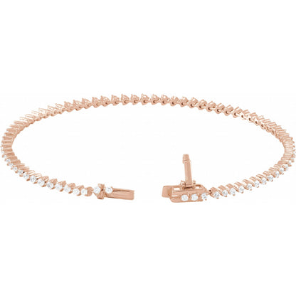 2 CTW Natural Diamond 7 1/4" Line Bracelet