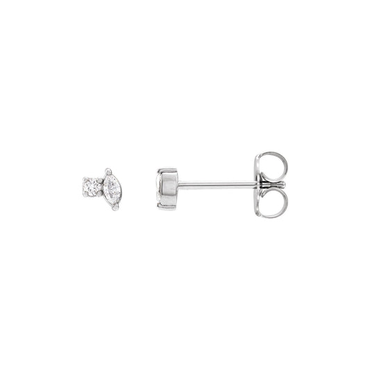 Natural Diamond Accented Stud Earrings