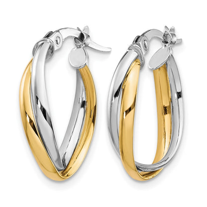 10K Polished Hoop Earrings