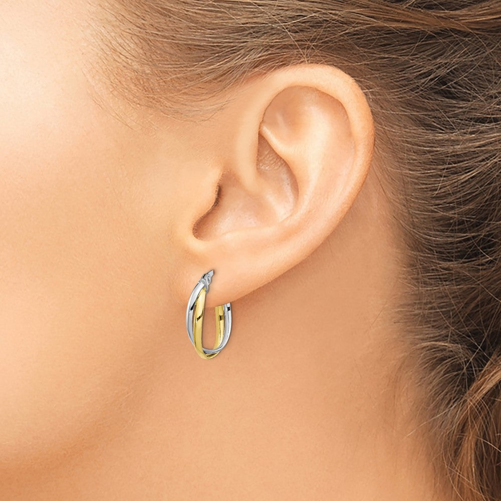 10K Polished Hoop Earrings