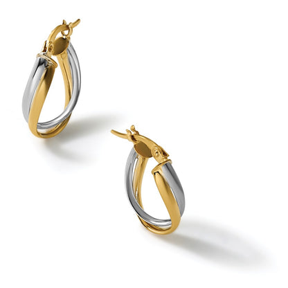 10K Polished Hoop Earrings