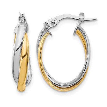 10K Polished Hoop Earrings
